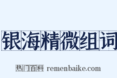 银海精微组词是什么意思的图片